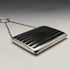 1913 British Antique Pure Silver Card Case with Chain 73g William Henry Sparrow